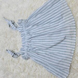 SHEIN Mint and White Striped Top